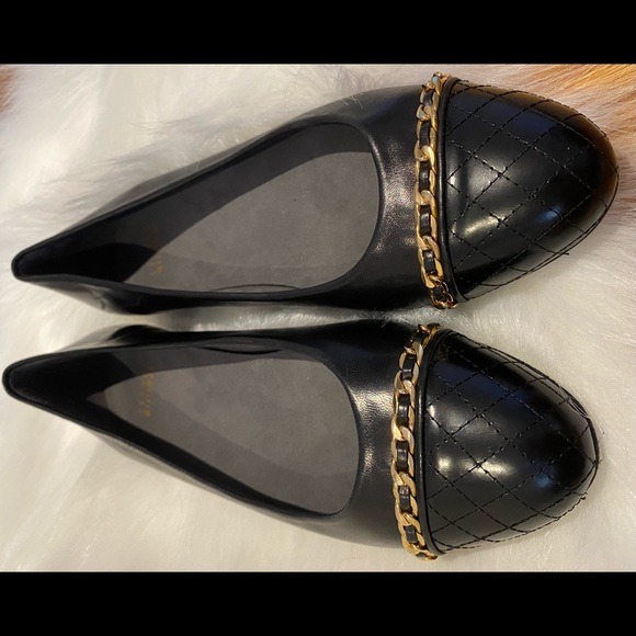 Stuart Weitzman Legacy Quilt Cap Toe ballet Flat - Picture 2 of 4